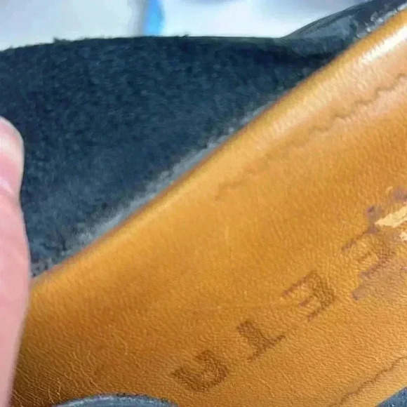 Zeeta Slip On Sandal Size 39 Cross Strap Blue Suede. - Picture 11 of 12